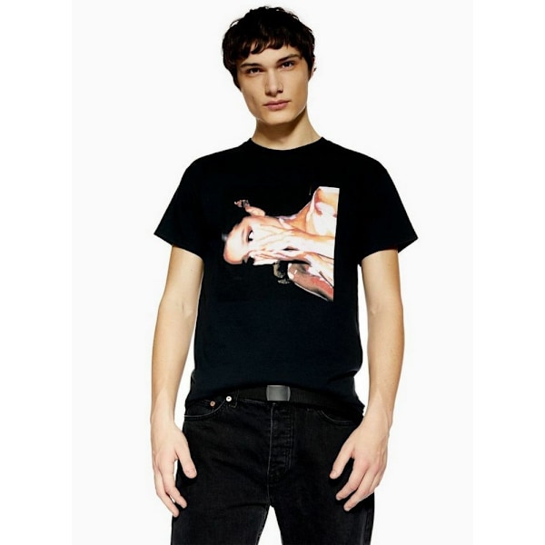 Ariana Grande Unisex Vuxen T-shirt med Sida Foto S Svart Black S