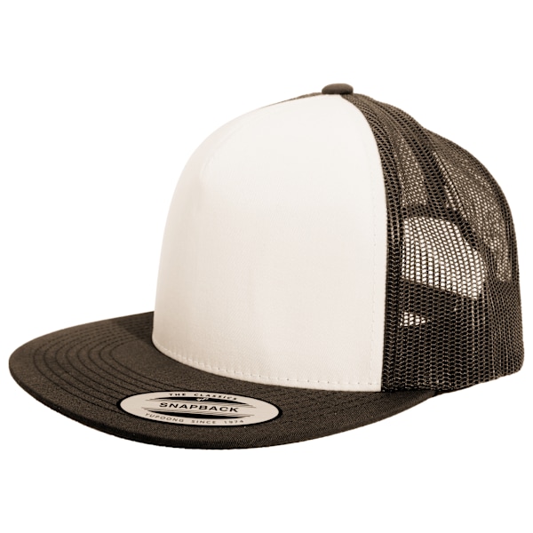 Yupoong Flexfit Unisex Classic Trucker Snapback Cap One Size Br Brown/White/Brown One Size