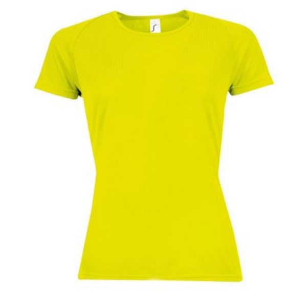 SOLS Dam/Kvinnor Sportig Kortärmad T-shirt S Neon Gul Neon Yellow S