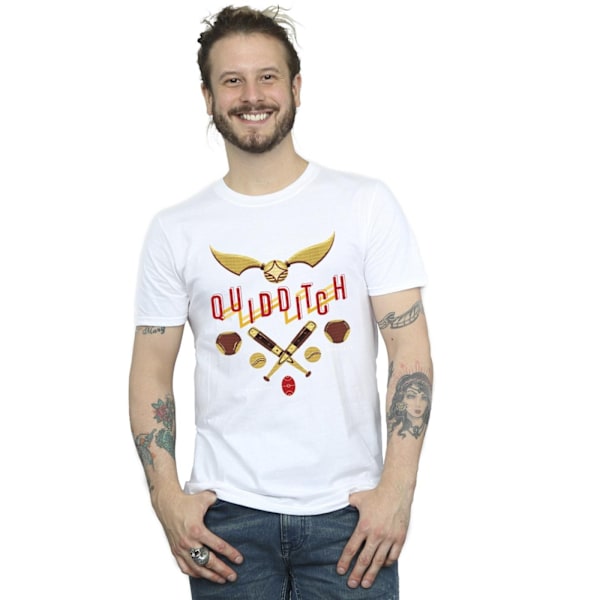 Harry Potter Quidditch Golden Snitch T-shirt för män, 4XL, vit White 4XL