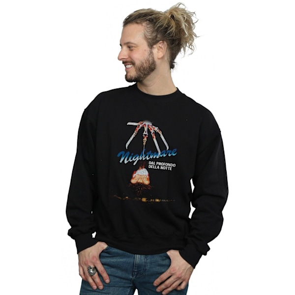 A Nightmare On Elm Street Herr Italiensk Filmaffisch Sweatshirt Black M