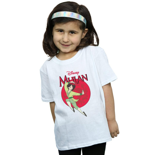 Disney Girls Mulan Dragon Circle Bomull T-shirt 12-13 år Vit White 12-13 Years