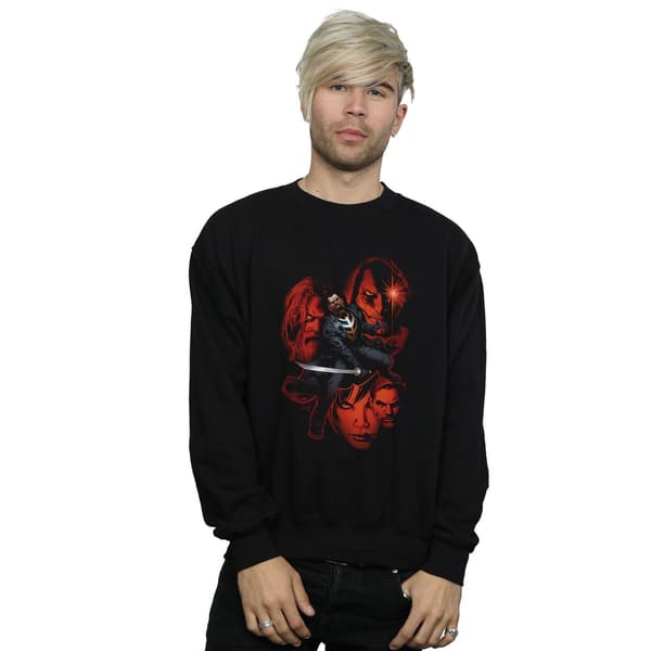 Marvel Herr Blade Faces Sweatshirt XL Svart Black XL