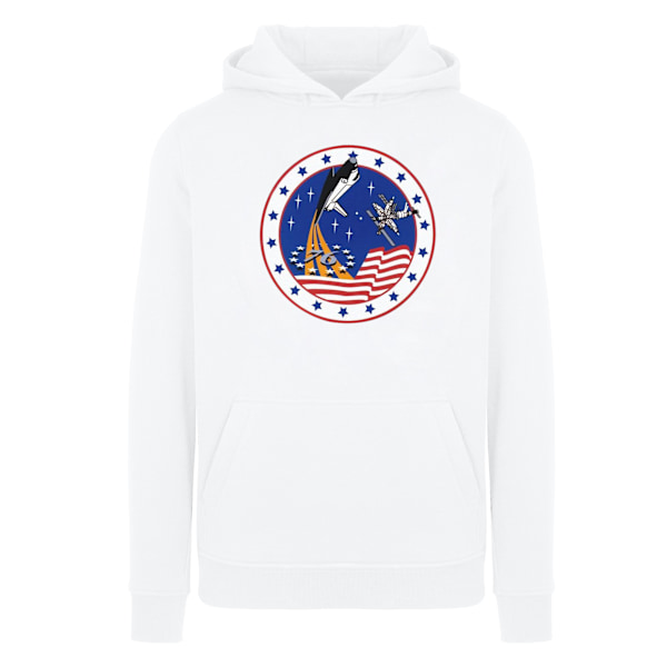 NASA Boys Classic Rocket 76 Hoodie 12-13 år Vit White 12-13 Years