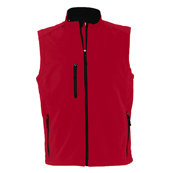 SOLS Herr Rallye Soft Shell Bodywarmer Jacka M Röd Red M