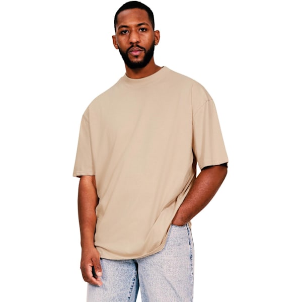 Casual Classics Mens Core Ringspun Cotton Tall Oversized T-Shir Ecru XXL