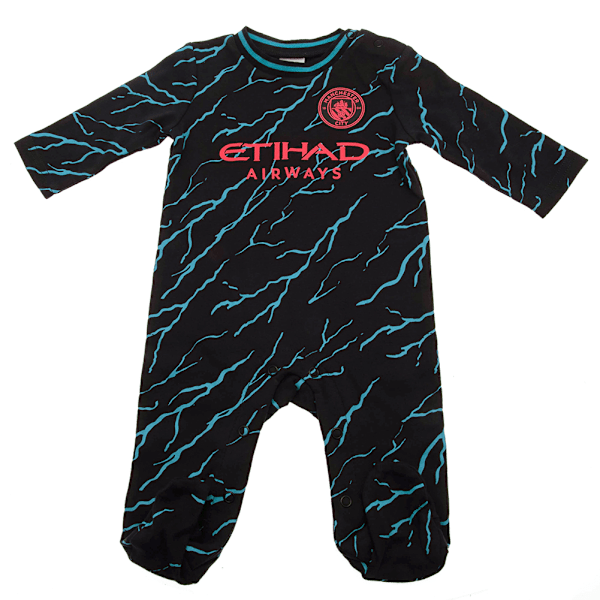 Manchester City FC Baby 2023/2024 Pyjamas 6-9 månader Svart/Himmelsblå Black/Sky Blue 6-9 Months