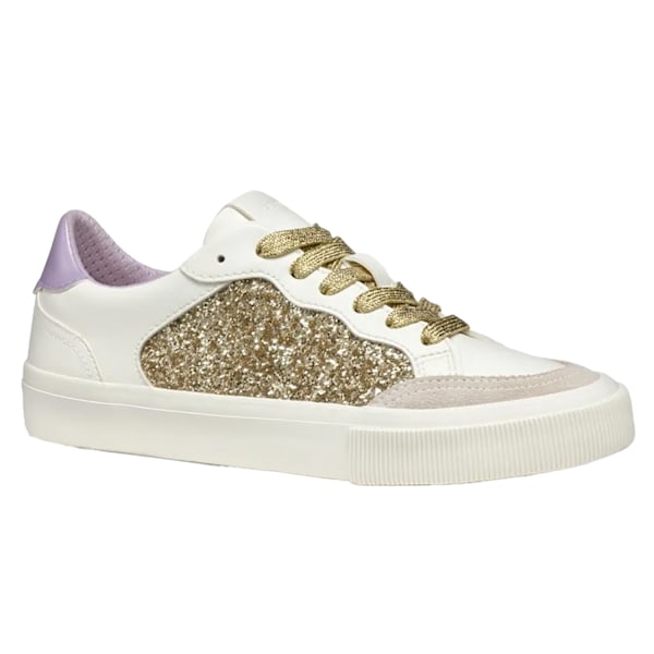 Geox Dam/Dam Emmeleny Träningsskor 6 UK Optisk Vit/Ljus G Optic White/Light Gold 6 UK