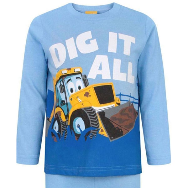 JCB Barnkläder Pojkar Dig It All Pyjamas 1-2 År Blå Blue 1-2 Years