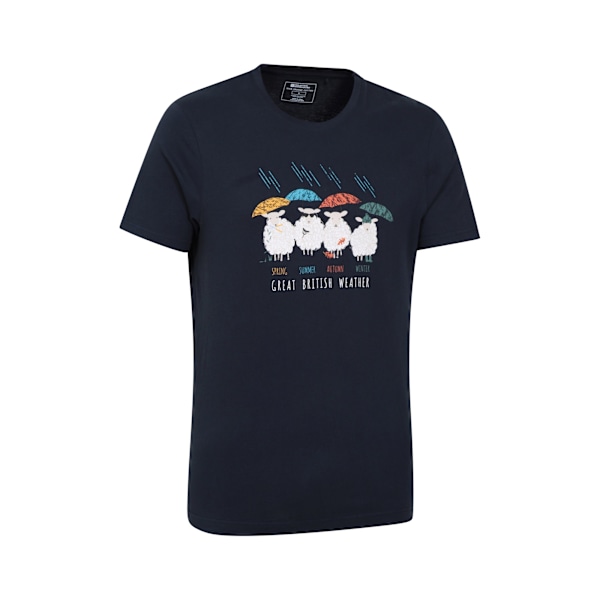 Mountain Warehouse Herr Great British Weather T-Shirt XXL Marinblå Navy XXL