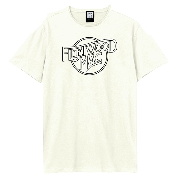 Amplified Unisex Vuxen Linjekonst Logotyp Fleetwood Mac T-shirt XS V Vintage White XS