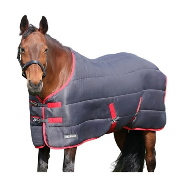 HYCONIC Standard-Neck 250g Häststalltäcke 5´ 9 Kolgrå/Röd Charcoal/Red 5´ 9