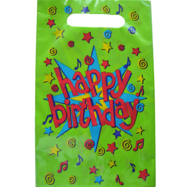 Stars Happy Birthday Party-väskor (Pack om 8) One Size Grön/Mult Green/Multicoloured One Size
