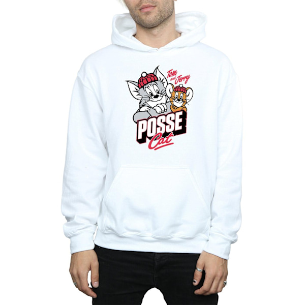 Tom And Jerry Herr Posse Cat Hoodie S Vit White S