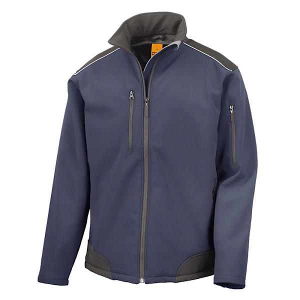 Result Work Guard Ripstop Softshelljacka för män 4XL Marinblå/Svart Navy/Black 4XL