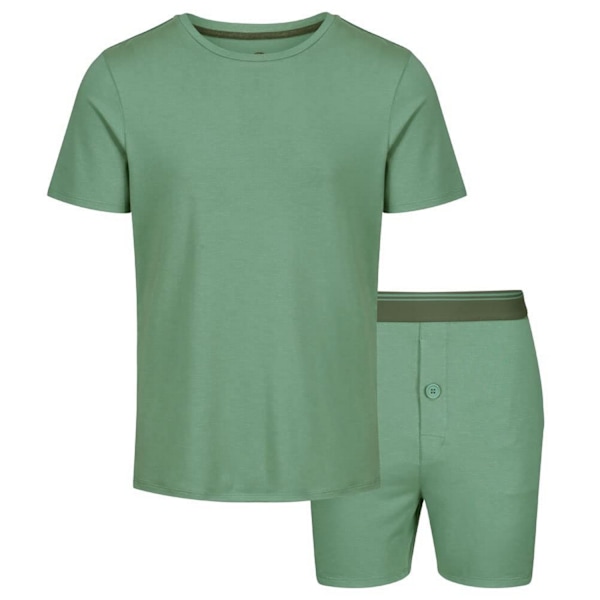 Light And Shade Herrarnas Klassiska Korta Pyjamas Set M Grön Green M