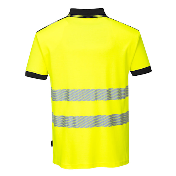 Portwest Herr PW3 Hi-Vis Comfort Polo Shirt 3XL Gul/Svart Yellow/Black 3XL