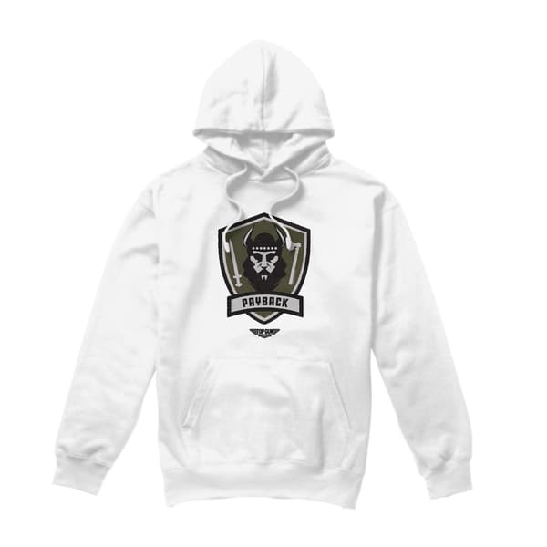 Top Gun Herr Payback Logotyp Hoodie L Vit White L