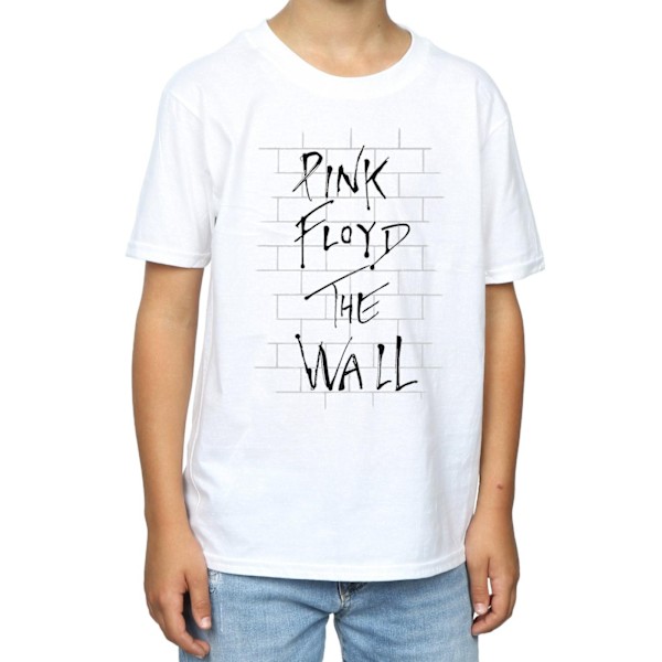 Pink Floyd Pojkar The Wall Bomulls T-shirt 7-8 År Vit White 7-8 Years