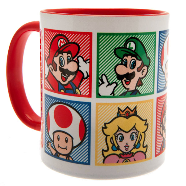 Super Mario Colours Mug En Storlek Röd/Vit Red/White One Size