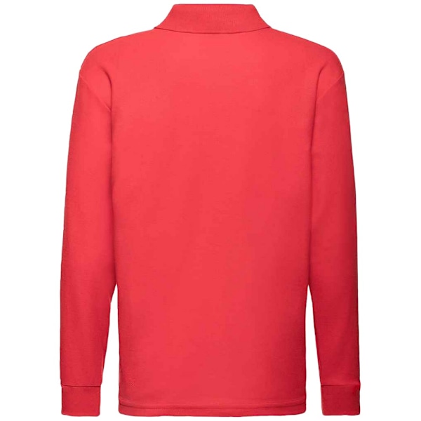 Fruit Of The Loom Barn/Barnkläder Långärmad Pique Poloskjorta 5 Red 5-6 Years