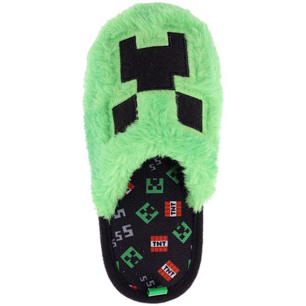 Minecraft Unisex Vuxen Creeper Tofflor L-XL Grön Green L-XL