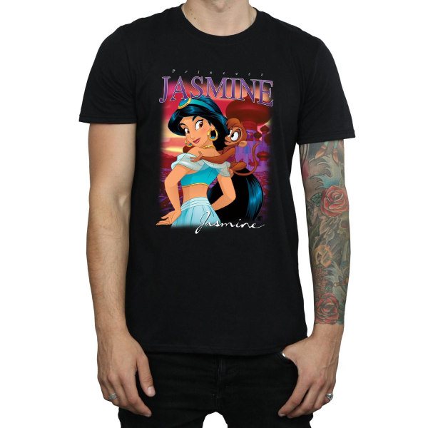 Aladdin Mens Jasmin Montage bomull T-shirt XXL Svart Black XXL