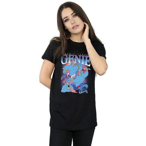 Aladdin Dam/Dam Genie Montage Bomull Boyfriend T-shirt M Black M