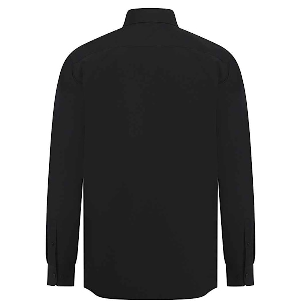 Henbury Herr Cotton CoolPlus Långärmad Formell Skjorta 4XL Svart Black 4XL