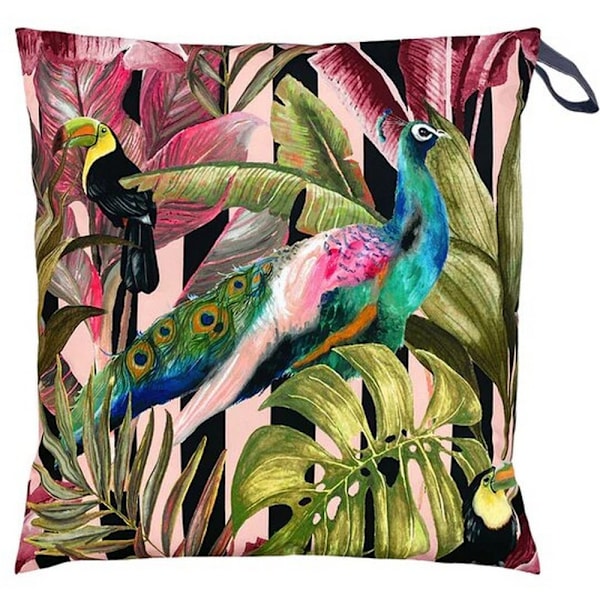 Evans Lichfield Toucan And Peacock Utomhuskuddfodral 43cm x Multicoloured 43cm x 43cm