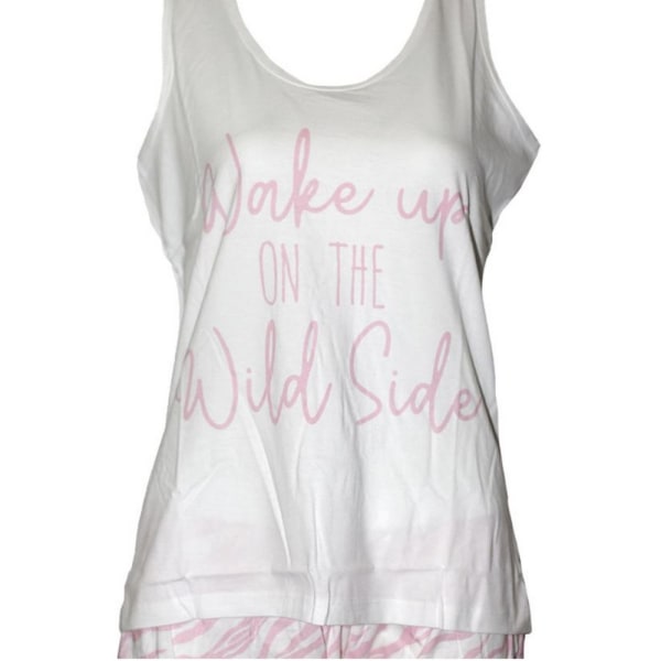 Forever Dreaming Womens/Ladies Wild Side Short Pyjamas Set S Whi White/ Pink S