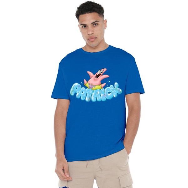SvampBob Fyrkant Herr Happy Go Lucky Patrick Stjärna T-shirt Royal Blue 4XL