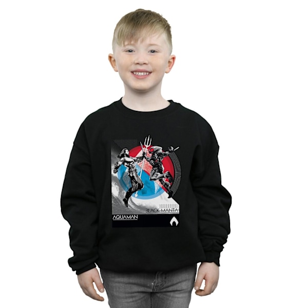 DC Comics Pojkar Aquaman Vs Black Manta Sweatshirt 5-6 År Svart Black 5-6 Years