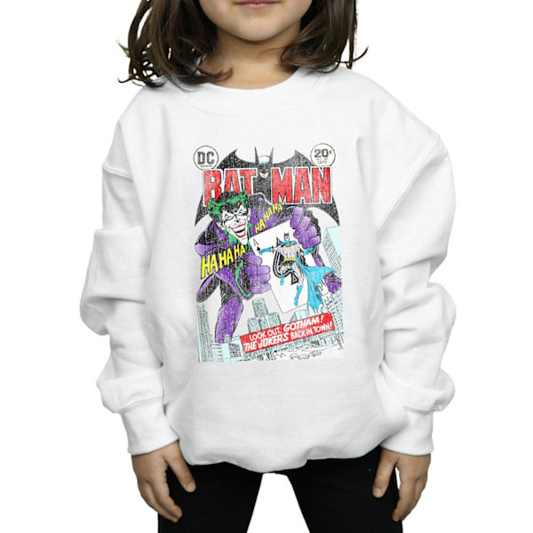 DC Comics Girls Batman Joker Spelkortsomslag Sweatshirt 12-1 White 12-13 Years