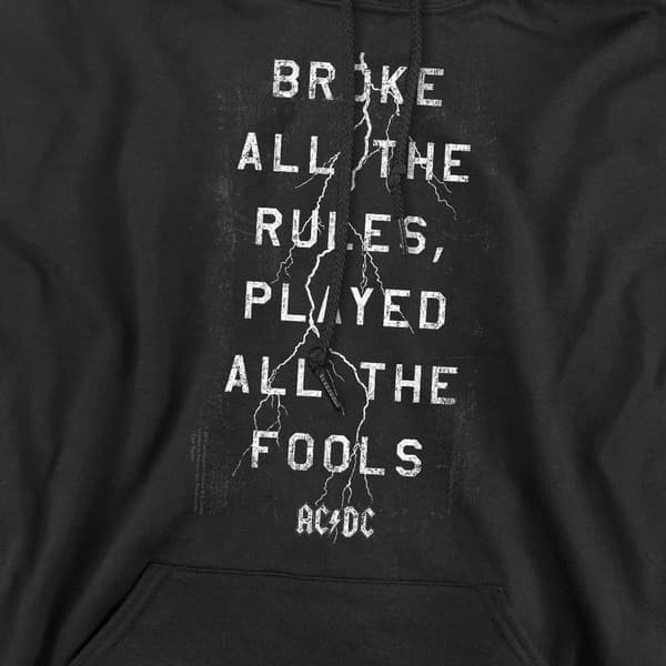 AC/DC Herr Struck Hoodie M Svart Black M