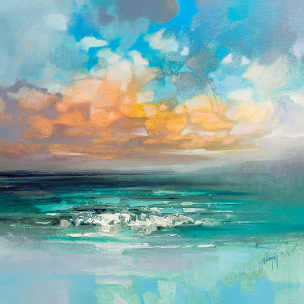 Scott Naismith Hebridean Waters Träskylt En Storlek Havsgrön Sea Green/Orange/Sky Blue One Size