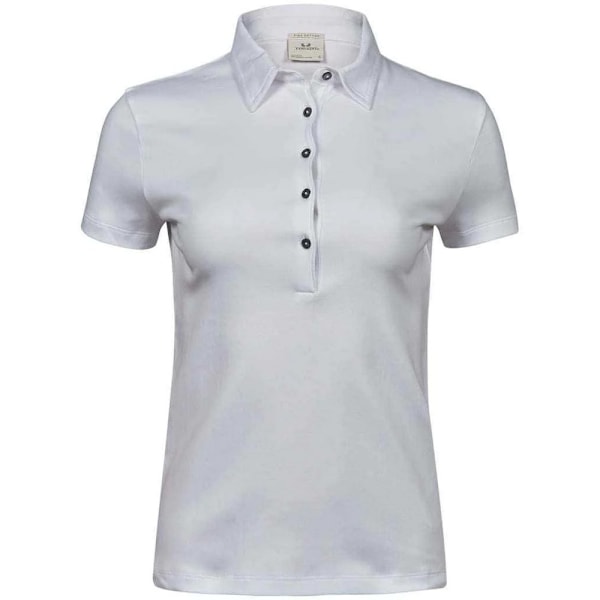 Tee Jays Dam/Kvinnor Pima Bomull Interlock Sömnad Polo Skjorta White XXL