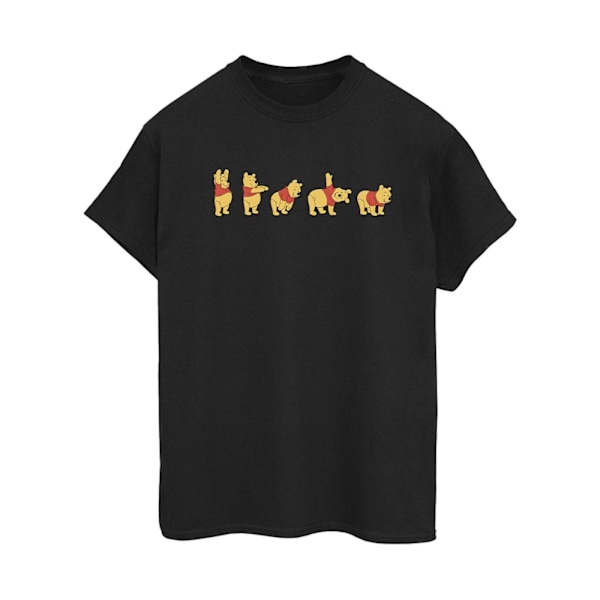 Disney Dam/Damer Winnie The Pooh Stretching Cotton Boyfrien Black M
