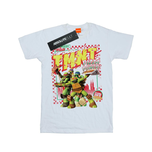 TMNT Dam/Dam Pizza Power Cotton Boyfriend T-Shirt XL Whit White XL