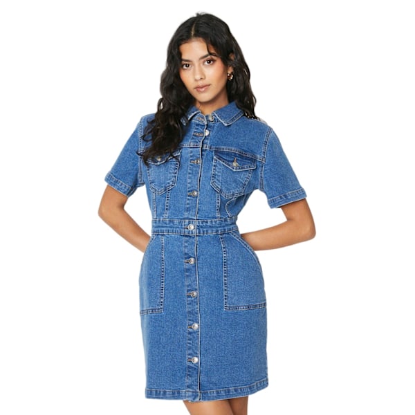Dorothy Perkins Dam/Dam Denim Petite Miniklänning 6 UK Mid Mid Wash 6 UK