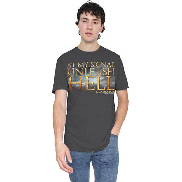 Gladiator Unisex Vuxen Unleash Hell T-Shirt M Kolgrå Charcoal M
