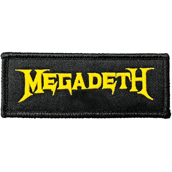 Megadeth Logo Strykjärnsmärke En Storlek Svart/Gul Black/Yellow One Size