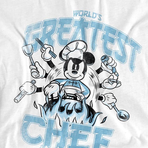 Mickey & Vänner Herr Världens Bästa Kock Långärmad T-shirt White L