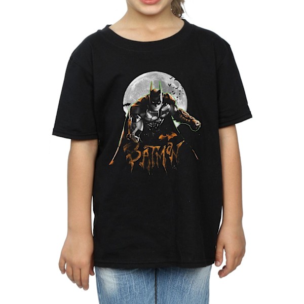 DC Comics Girls Batman Arkham Knight Halloween Moon Bomull T-shirt Black 5-6 Years