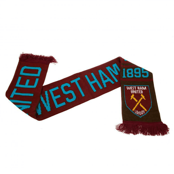 West Ham FC Officiell fotbollsjacquard Nero Design Scarf One Si Claret/Blue One Size