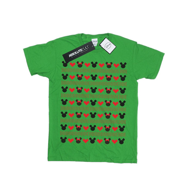 Disney Boys Mickey And Minnie Christmas Hearts T-Shirt 9-11 Yea Irish Green 9-11 Years