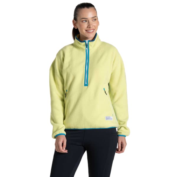 Craghoppers Dam/Kvinnor CO2 Renu Technology Halvdragkedja Fleecetröja Key Lime 16 UK