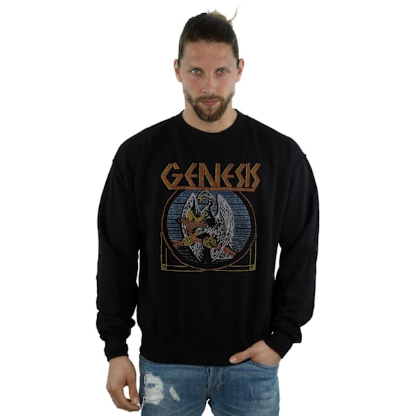 Genesis Distressed Eagle Sweatshirt M Svart Black M