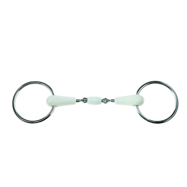Korsteel Flexi Löst Ring Oval Länk Snaffle Bit 5in Elfenben Ivory 5in