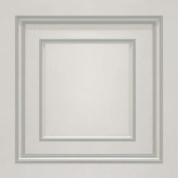 Belgravia Amara Panel Vinyl Textured Wallpaper 10m x 53cm Off W Off White/Silver 10m x 53cm